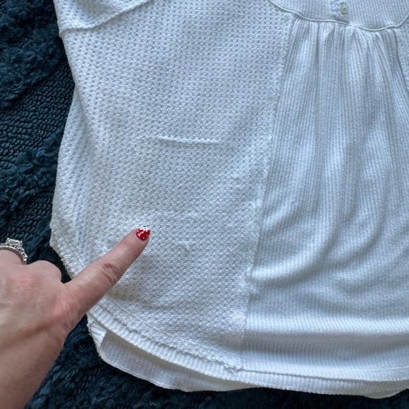 Free People Leo Henley Tee, size L, used condition - Picture 5 of 9